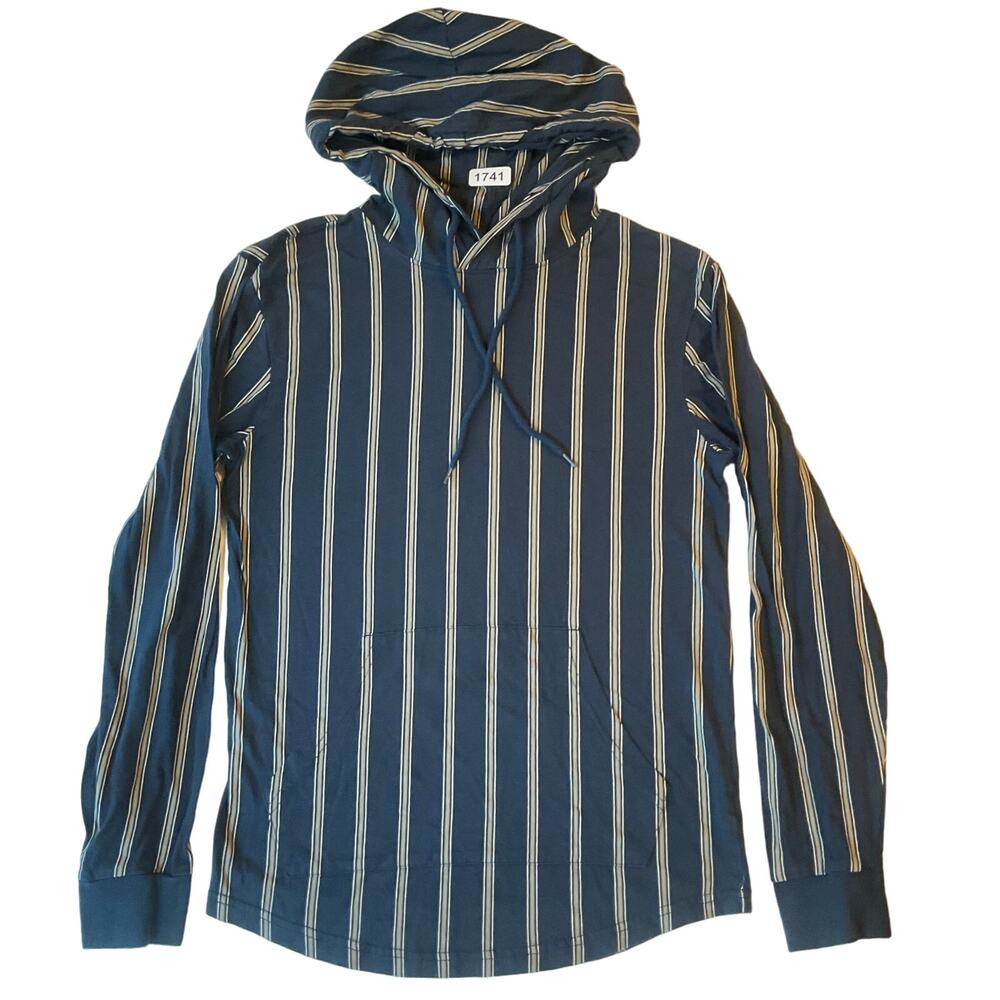 Original Use Women’s Long Sleeve Hoodie size XS, Dark Blue Stripes